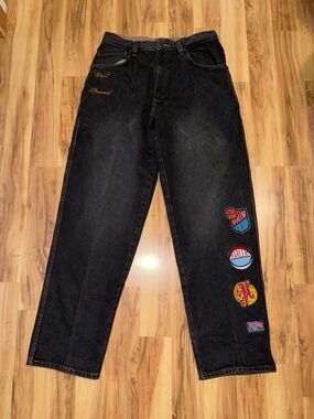 Platinum FUBU Harlem Globetrotters Big D Meadowlark Mens Jeans Baggy 32x33